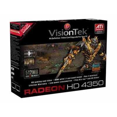 Visiontek 900308 Radeon 4350 SFF Graphics card Radeon HD 4350 512 MB DDR2 PCIe low profile 4 x DVI HDTV out