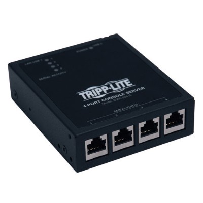 TrippLite B095 004 1E 4 Port IP Serial Console Terminal Server External Modem Required for Out of Band Access