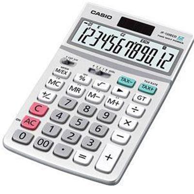 JF-120ECO-S-IH ECO Desktop Solar Calculator with Tax Calculations