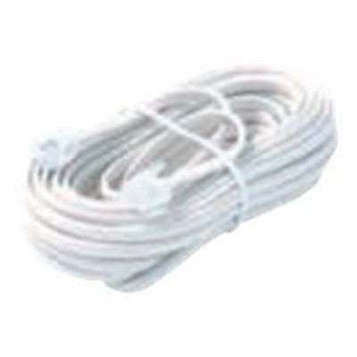 Steren Electronics BL-324-025WH 25Ft 6-Wire Mod Tel Cord White