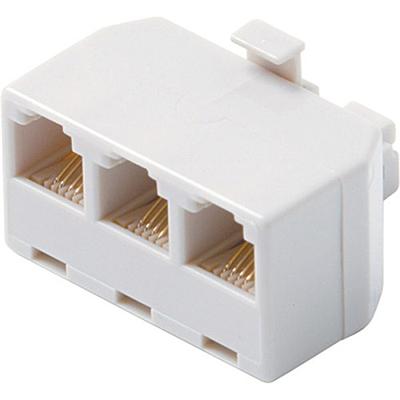 MODULAR 6C TRIPLEX ADPT IVORY