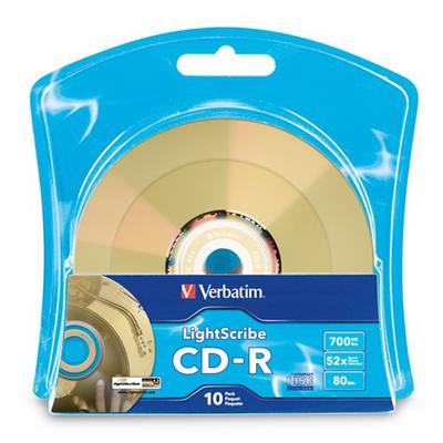 LightScribe - CD-R x 10 - 700 MB - storage media