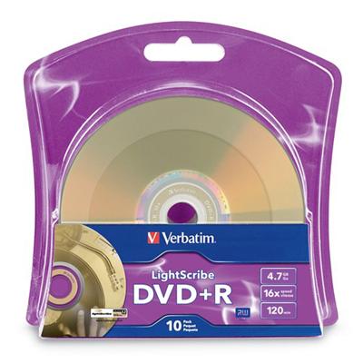 LightScribe - DVD+R x 10 - 4.7 GB - storage media