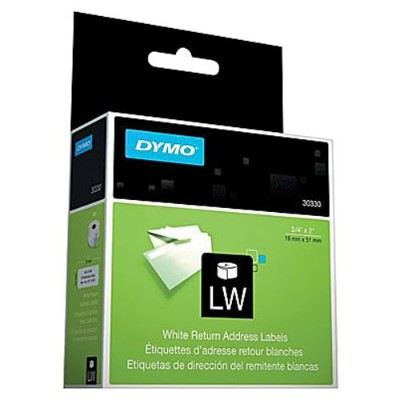 Dymo 30330 LabelWriter Return Address Address labels black on white 19.05 x 50.8 mm 500 label s 1 roll s x 500 for Desktop Mailing Solution Desk