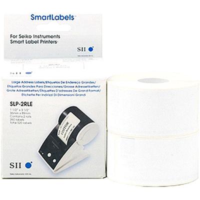 Seiko SLP 2RLE Instruments Address labels 1.42 in x 3.5 in 520 pcs. for Smart Label Printer 220 620 650SE Pro
