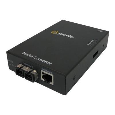 Perle 05050004 S 1000 M2SC05 Fiber media converter Gigabit Ethernet 1000Base SX 1000Base T RJ 45 SC multi mode up to 1800 ft 850 nm