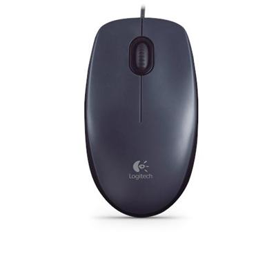 Logitech 910 001601 M100 Mouse optical 3 buttons wired USB black