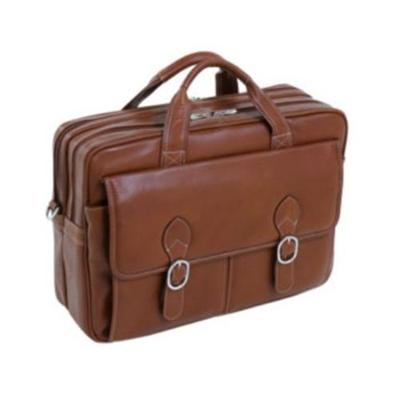 LEATHER DOUBLE COMPARTMENT LAPTOP CASE