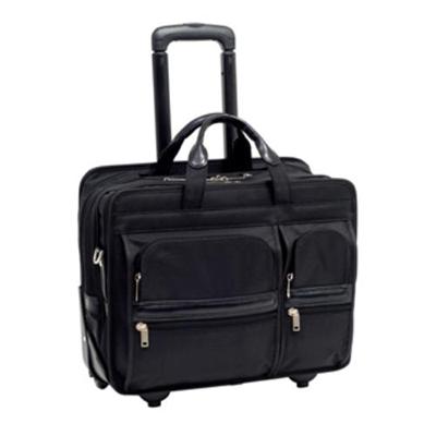 Nylon 17 Detachable-Wheeled Laptop Case - Black
