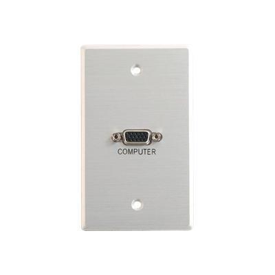 Cables To Go 40542 Classic Series Mounting plate HD 15 brushed aluminum 1 gang 1 port