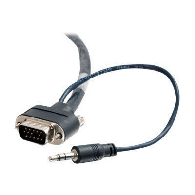 Plenum-Rated HD15 SXGA + 3.5mm M/M Monitor Cable with Low Profile Connectors - video / audio cable - VGA / audio - 50 ft