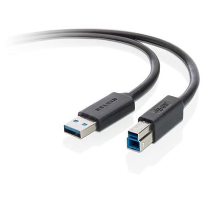 Belkin F3U159B10 SuperSpeed USB 3.0 Cable USB cable USB Type A M to USB Type B M USB 3.0 10 ft molded