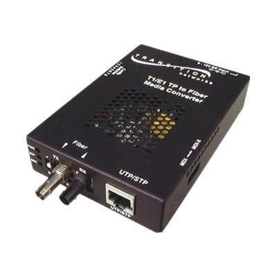 Transition SSDTF1011-120-NA Stand-Alone Remotely Managed - Fiber media converter - RJ-48 / ST multi-mode - up to 1.2 miles - T-1/E-1 - 850 nm