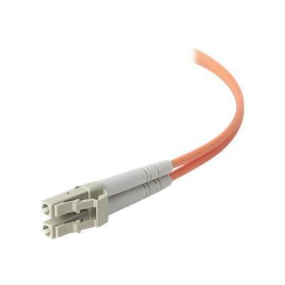 Belkin LCLC500 02M TAA Patch cable LC PC multi mode M to LC PC multi mode M 6.6 ft fiber optic 50 125 micron orange