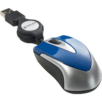 Verbatim 97249 Optical Mini Travel Mouse Mouse optical wired USB blue