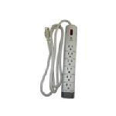 TVSS POWERSTRIP 6 OUTLETS-& 4FT CORD