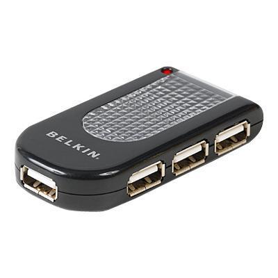 Hi-Speed USB 2.0 4-Port Lighted Hub - hub - 4 ports - desktop
