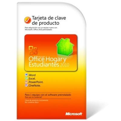 Microsoft Office Home and Student 2010 - License - 1 PC - non-commercial  PKC - Win - Spanish - Not to Latin America  only valid for new computers with pre-installed Microsoft