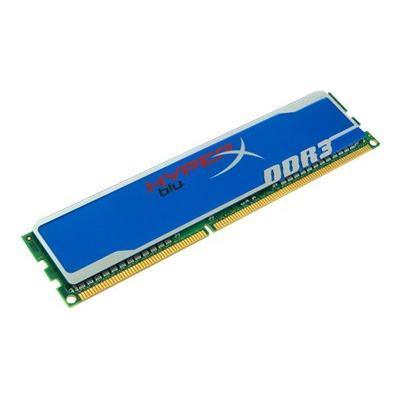 Kingston HyperX blu - Memory - 4 GB : 2 x 2 GB - DIMM 240-pin - DDR3 - 1600 MHz / PC3-12800 - CL9 - 1.65 V - unbuffered - non-ECC