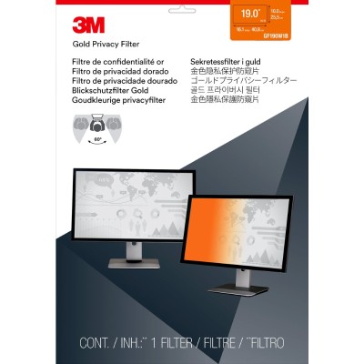 3M GPF19.0W Gold Privacy Filter for 19 Widescreen Desktop LCD Monitor