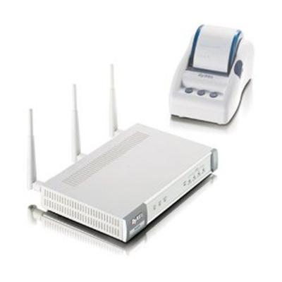 N4100 - wireless router - 802.11b/g/n - desktop - with ZyAIR SP-300 Label printer