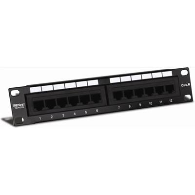 TRENDnet TC-P12C6 12-Port Cat. 6 Unshielded Patch Panel TRENDnet TC-P12C6 12-Port Cat. 6 Unshielded Patch Panel