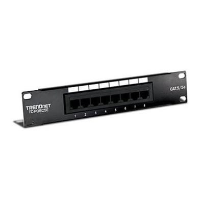 TRENDnet TC-P08C5E 8-Port Cat. 5e Unshielded Patch Panel TRENDnet TC-P08C5E 8-Port Cat. 5e Unshielded Patch Panel