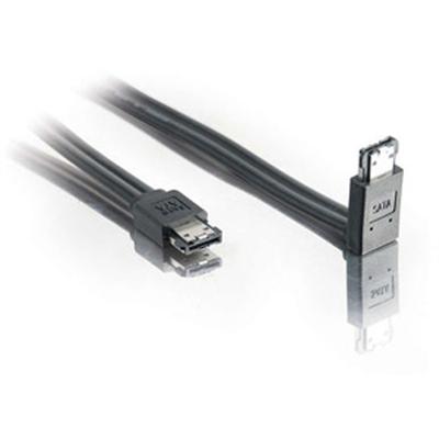 Cables To Go 10222 180° TO 90° - eSATA cable - eSATA to eSATA - 3.3 ft - 90° connector - black Cables To Go 10222 180° TO 90° - eSATA cable - eSATA to eSATA - 3.3 ft - 90° connector - black