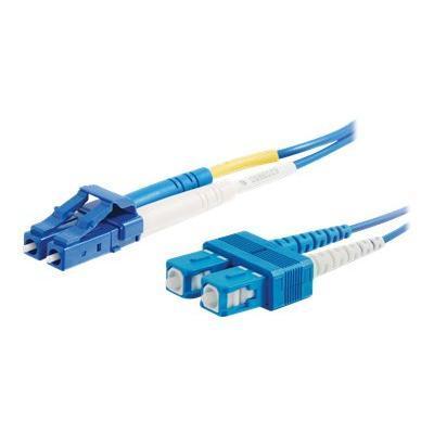 Cables To Go 33348 5m LC-SC 9/125 OS1 Duplex Single-Mode PVC Fiber Optic Cable - Blue - Patch cable - LC single-mode (M) to SC single-mode (M) - 16.4 ft - fiber Cables To Go 33348 5m LC-SC 9/125 OS1 Duplex Single-Mode PVC Fiber Optic Cable - Blue - Patch cable - LC single-mode (M) to SC single-mode (M) - 16.4 ft - fiber