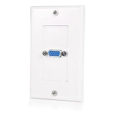 StarTech.com VGAPLATE Single Outlet 15 Pin Female VGA Wall Plate White Wall mount plate white