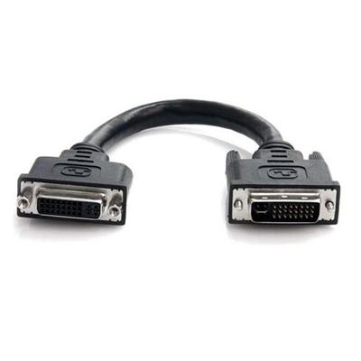 StarTech.com DVIEXTAA6IN 6in DVI I Dual Link Digital Analog Port Saver Extension Cable DVI extension cable DVI I M to DVI I F 6 in black
