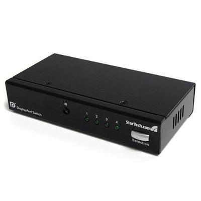 StarTech.com VS421DP 4 Port DisplayPort DP Video Switch with Audio IR Remote Control