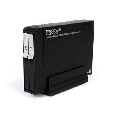 2.5in Removable eSATA USB Dual SATA HDD Enclosure w/ RAID - hard drive array