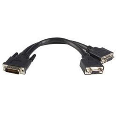 StarTech.com DMSVGAVGA1 8in LFH 59 Male to Dual Female VGA DMS 59 Cable 1ft LFH 59 Cable 1ft DMS 59 to VGA Cable Adapter