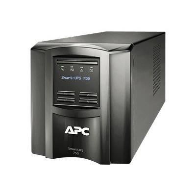 APC SMT750I Smart UPS 750 LCD UPS AC 230 V 500 Watt 750 VA RS 232 USB output connectors 6 black