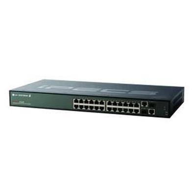 24-Port 10/100 Advanced Smart Switch with 2GbE Combo Ports