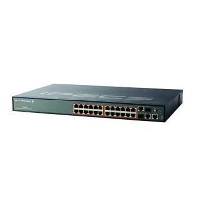 24-Port 10/100 Managed Switch with 2 Combo Uplinks & PoE