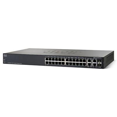 Cisco SRW2024 K9 NA Small Business SG300 28 Switch L3 managed 26 x 10 100 1000 2 x combo Gigabit SFP desktop rack mountable