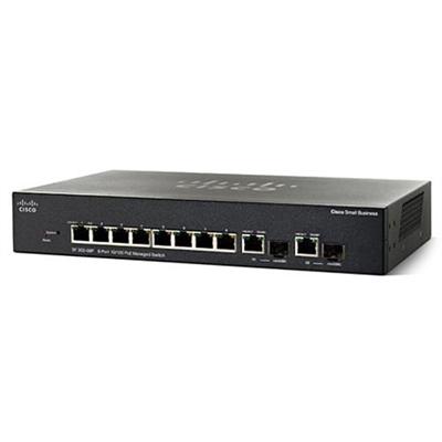 SF302-08P (SRW208P-K9-NA) 8-port 10/100 PoE Managed Switch with Gigabit Uplinks