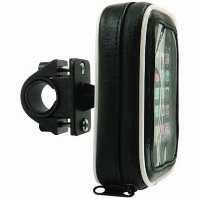 Bicycle or Motorcycle Handlebar Mount with Water Resistant Holder