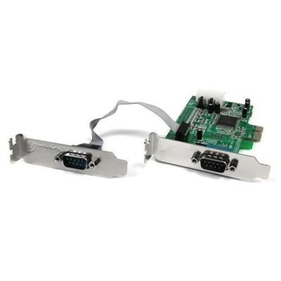 StarTech.com PEX2S553LP 2 Port Low Profile Native RS232 PCI Express Serial Card with 16550 UART Serial adapter PCIe low profile RS 232 x 2