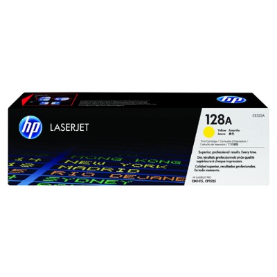 HP Inc. CE322A 128A Yellow original LaserJet toner cartridge CE322A for Color LaserJet Pro CP1525n CP1525nw LaserJet Pro CM1415fn CM1415fnw