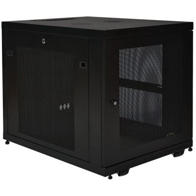 TrippLite SR12UB 12U Rack Enclosure Server Cabinet Doors Sides 300lb Capacity Rack enclosure cabinet black 12U 19