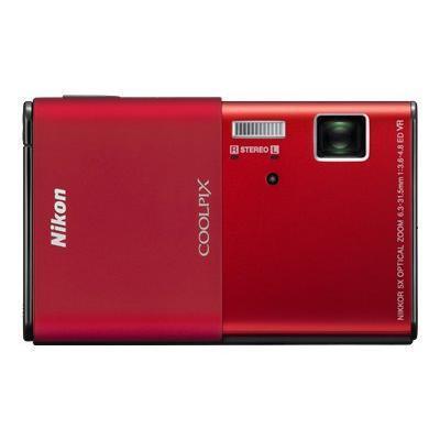 Coolpix S80 Digital camera compact 141 Mpix optical zoom 5 x supported memory SD SDXC SDHC red