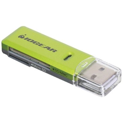 Iogear GFR204SD SD MicroSD MMC Card Reader Writer GFR204SD Card reader MMC SD RS MMC microSD SDHC microSDHC SDXC USB 2.0