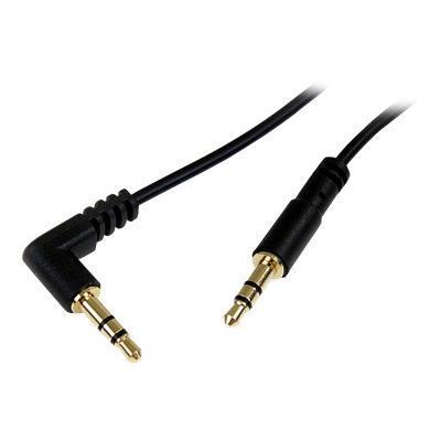 Slim 3.5mm To Right Angle Stereo Audio Cable - Audio Cable - 3 Ft