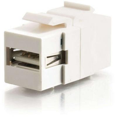 Cables To Go 28751 Snap In USB A B Female Keystone Insert Module Modular insert coupling USB white 1 port