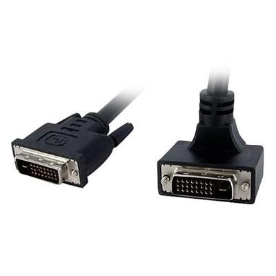 StarTech.com DVIDDMMTA6 90 Degree Upward Angled Dual Link DVI D Monitor Cable M M DVI cable dual link DVI D M to DVI D M 6 ft 90° connector bl