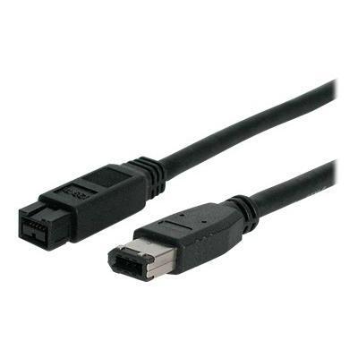 StarTech.com 139496MM1 1 ft IEEE 1394 Firewire Cable 9 6 M M IEEE 1394 cable FireWire 800 M to 6 pin FireWire M 1 ft molded black