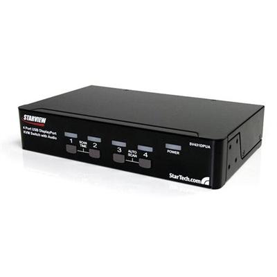 StarTech.com SV431DPUA 4 Port USB DisplayPort KVM Switch with Audio